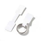 100/200pcs Rectangle Blank Jewelry Price Tag Self Adhesive Barbell Sticker Card Necklace Earring Display Repair Label Packaging