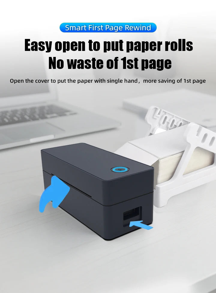 4X6 Thermal Label Printer Bluetooth Wireless Shipping Compatible With iPhone Android Mac Window - Shipping Label Printer