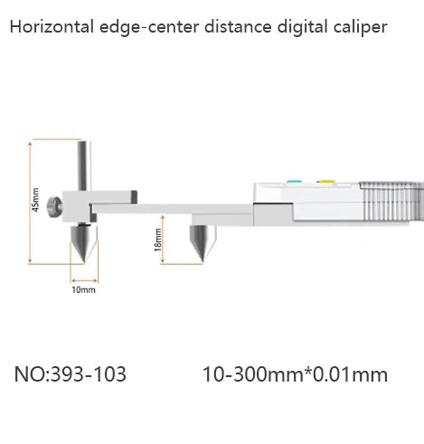 Edge-Center Distance, Center Distance, Digital Caliper, Cone Probe Hole Distance, Centerline Caliper, Edge-To-Hole Measurement
