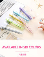 Lightweight Pvc Loose-Leaf Shell 6 Holes A6 Transparent Loose-Leaf Shell, Color Clip, Simple Candy Color Album Shell