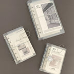 M5 A7 A6 Diagonal PP Three Fold PP Loose Leaf notebook Cover Mini Portable Sticker Small Card Photo Storage Ledger