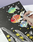 1/3/6Pcs White Marker Pens Acrylic Paint Pen for Rock Ceramic Glass Tire Metal Canvas Waterproof Painting White Marker