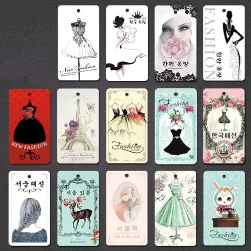 250pcs/lot Clothing Printing Hang Tags Price Tag in Stock Labels for Clothes Personalizar Etiquetas