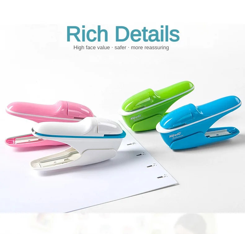 Non-staple Mini Cute Book Stapleless Stapler Paper Stapling Stapler Without Staples Stationery School Supply Office Accessories