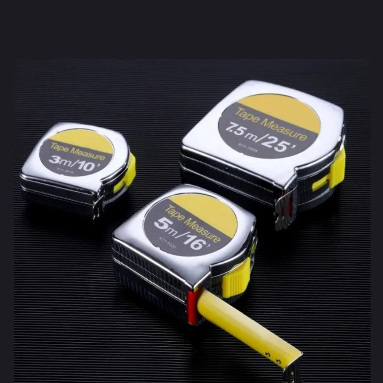 High-precision 10M Steel Tape Measure Metric and British System Measuring Tape Thickened Wear-resistant Woodwork Measuring Tools