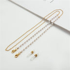 Fashion Reading Glasses Chain Pearl Flower Glasses Hanging Rope Anti-Lost Eyewear Mask Lanyard Women Sunglasses Glasses Chain