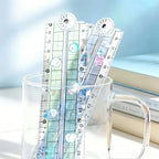 Clear Folding Ruler High Aesthetic Shatterproof Flexible and Portable for School Office Home Use Lightweight Measuring Tools