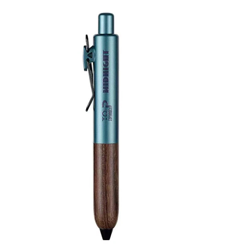 Retro Metal Mini Pocket Gel Pen Wood Grip Small Signing Pens 0.5mm Black Ink Smooth Writing Mignight Retractable Daily Write Pen