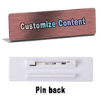 Personalized Name Tag Badges Identification Customized with Text&Logos, Stainless Steel Name for Clothing with Pin or Magnetic