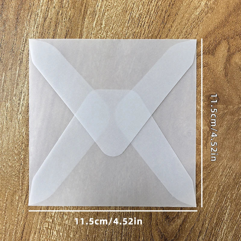 50pcs/lot Blank Translucent Envelope for Invitations Postcards European Giftbox Message Card Envelopes Wedding Business Letters