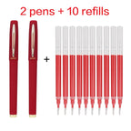 Baoke 0.5/0.7/1.0mm Large Capacity Signature Set Antibacterial Pen Black Carbon Office Neutral Roller Ball Pen Business Refill