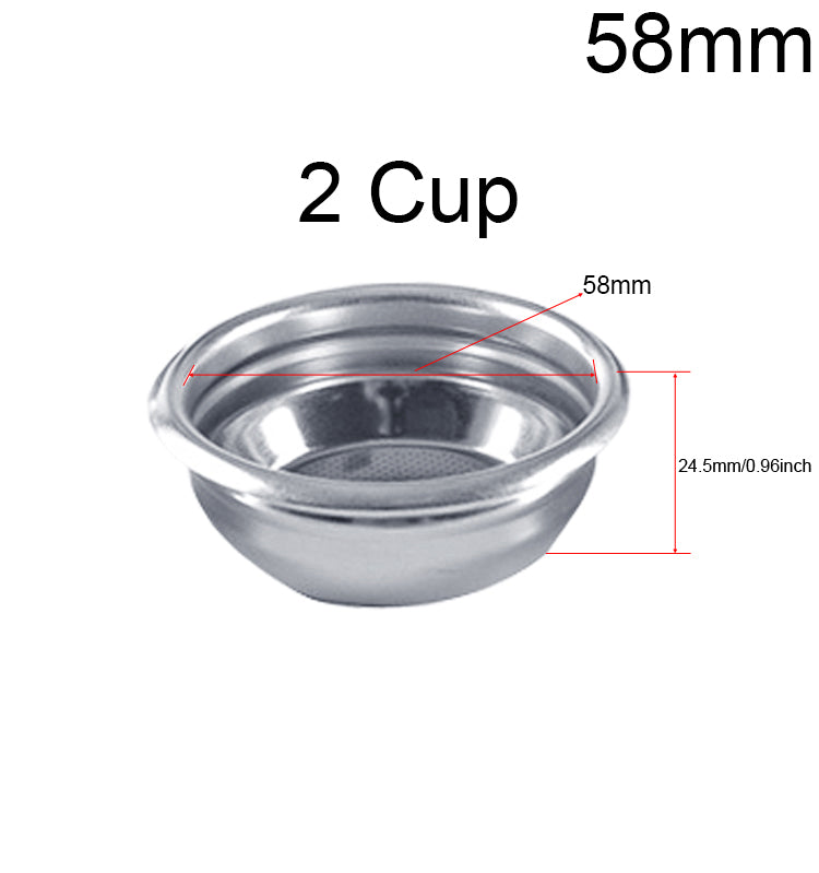 1Pcs 51mm 58mm 1 cup 2 cup 4 cup filter Replacement Filter Basket for Coffee Bottomless Portafilter