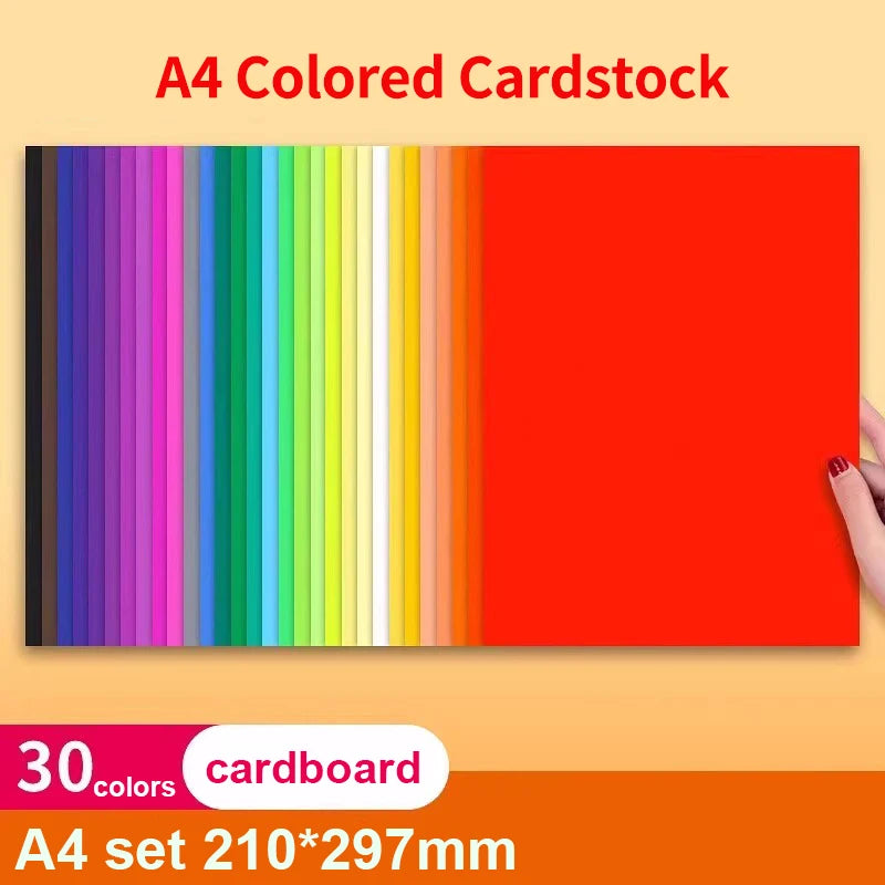 A4 Colored Cardstock 50sheets Thickened Hard Paper 200 gsm Card Stock Colorful Drawing Paper for DIY Art Card Making Scrapbook