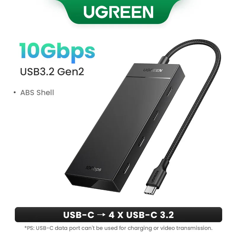UGREEN USB3.0 HUB 4 Ports USB-A Splitter Slim USB Expander for Mouse Keyboard Flash Drive U Disk Printer and Laptop PC PS5 Xbox