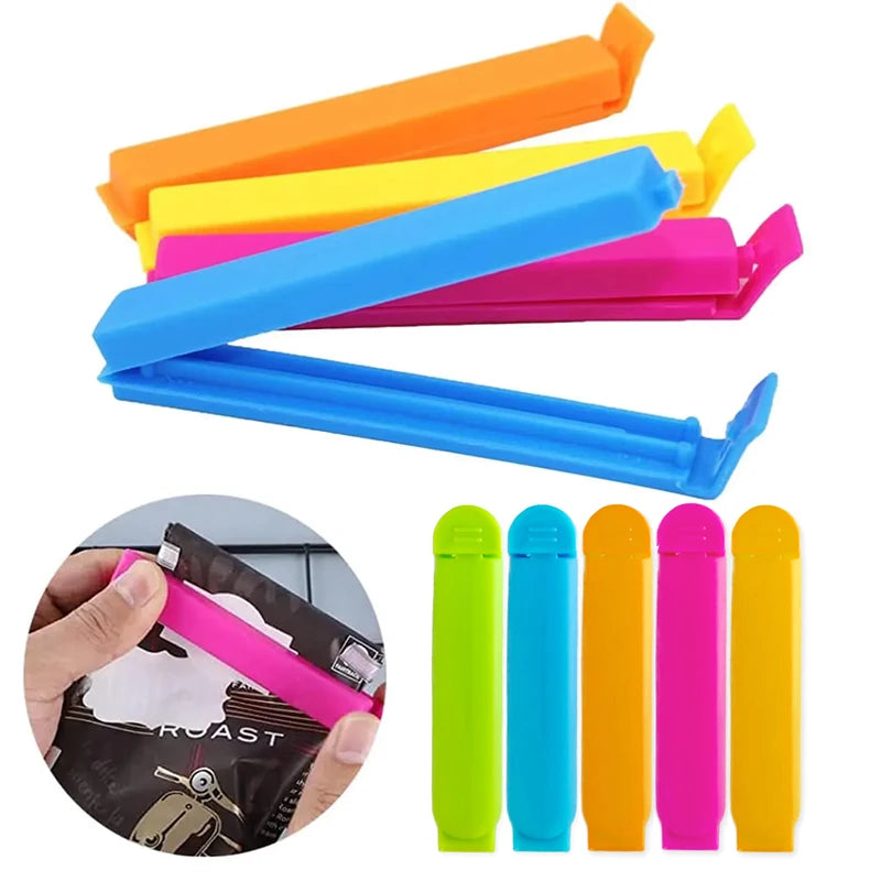 10/20Pcs Kitchen Storage Food Snack Seal Sealing Bag Clips Sealer Clamp Plastic Tool Kitchen Accessories Portable Bulk TMZ