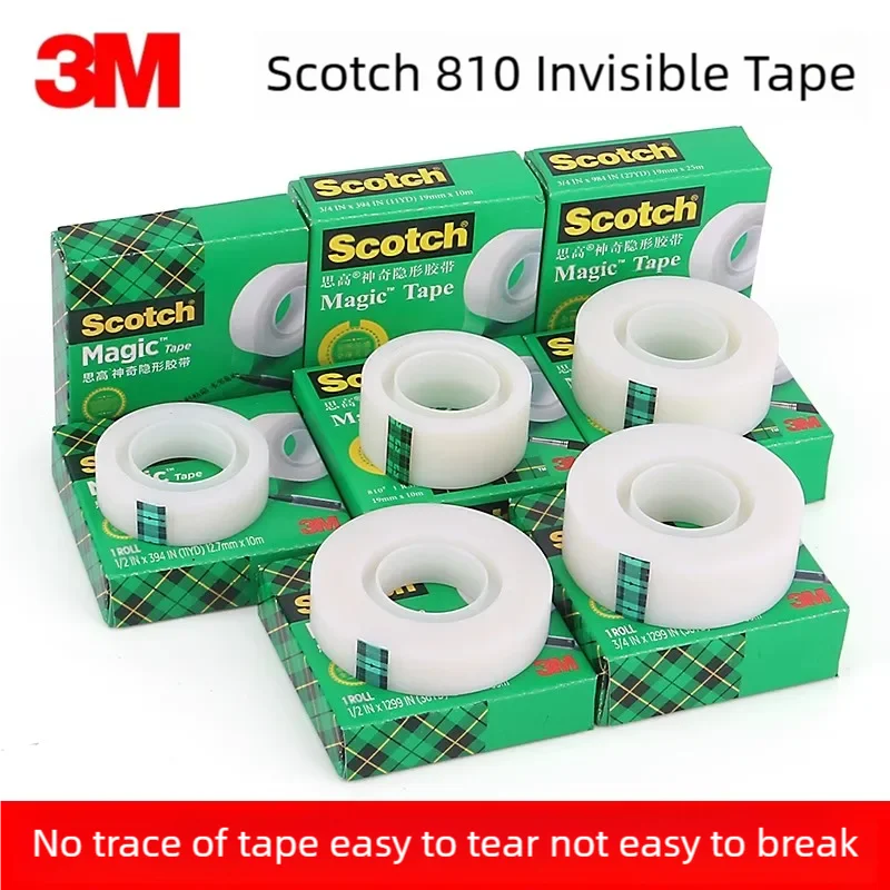 3M Scotch 810 Magic tape invisible tape Adhesive Tape Office Supplies 3M tape 3/4in 19mm*33m