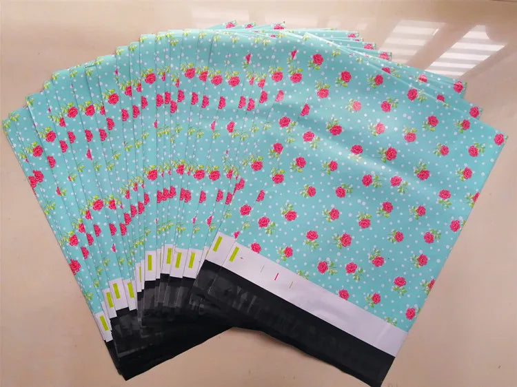 100PCS 9.8x13in Poly Mailer Adhesive Envelope Bag DIY Women Girl's Gifts Wedding Anniversary Plastic Mailing Packaging Pouches