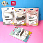 Deli Mini stapler for students, labor-saving stapler, office supplies, portable girl, cute style, stapler, stapler, no. 12 nails