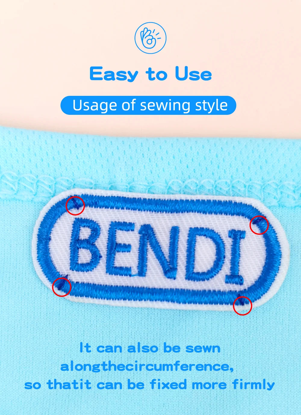 Custom Thermal Embroidery Iron Name Tag Sticker Personalized Washable Sewing Clothing Children Stickers Clothes Babysuit Labels