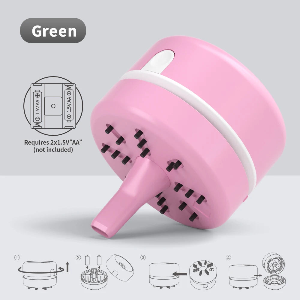 Cordless Mini Desk Vacuum Cleaner Portable Keyboard Cleaner Desktop Dust Sweeper for Home Office Table Crumbs