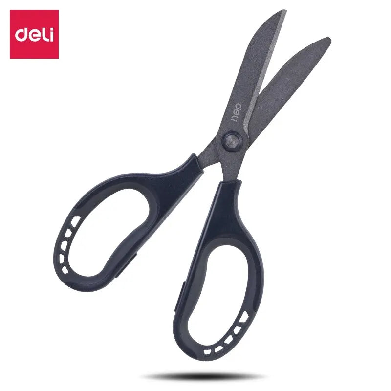 Deli Heavy Duty Ultra Sharp Non-Stick Scissors Professional Cutter with Ergonomic Grip for Office Home School