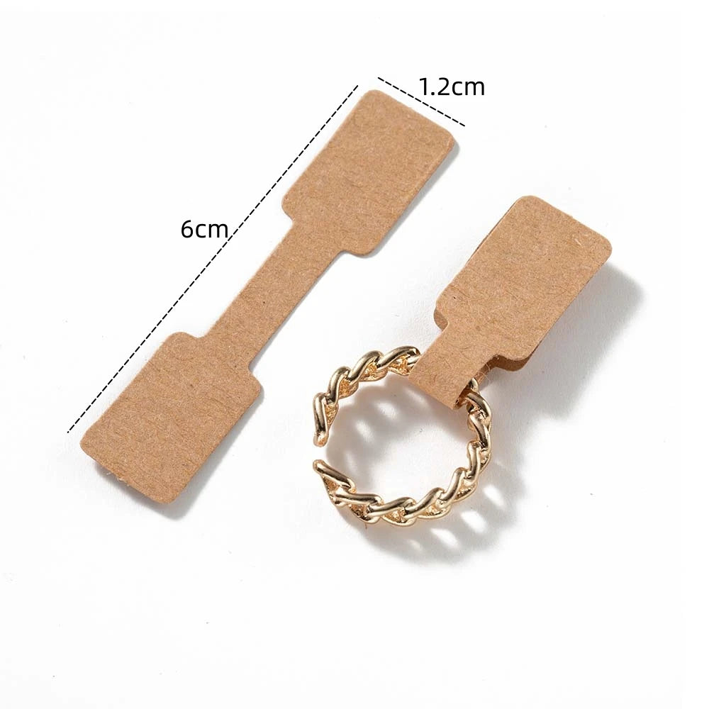 200pcs Blank Jewelry Price Tags Stickers White Self Adhesive Label for Necklace Earring Price Identify Small Businesses Display