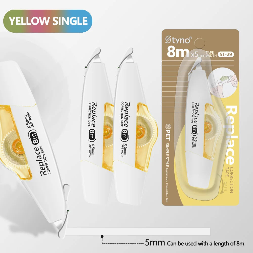 1Pcs 8m*5mm Correction Tape Transparent Student Kawaii Tape Cute Modification Corrector Tape Office School Stationery Supplies