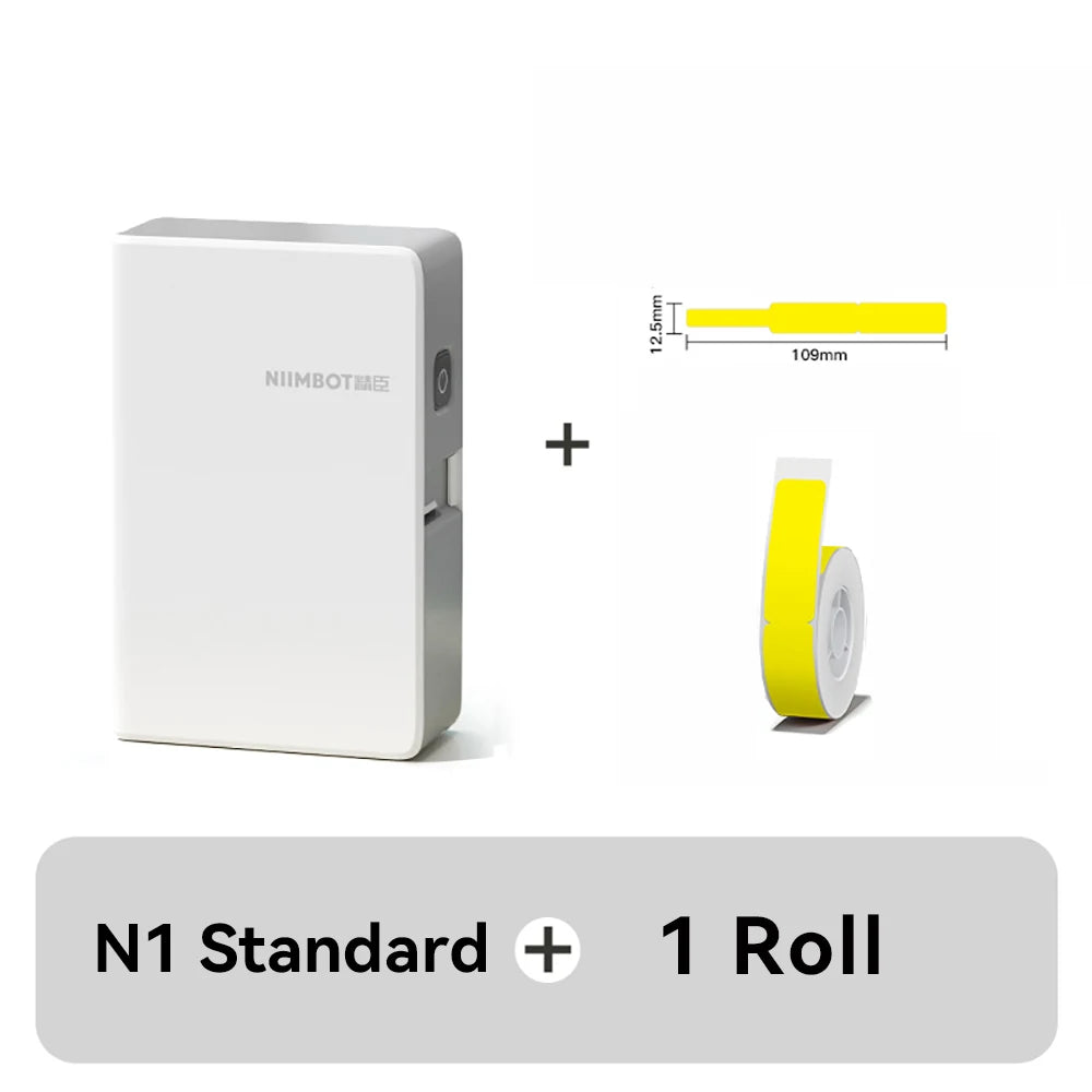 Niimbot N1/B18 Thermal Transfer Label Sticker Printer Mini Label Maker With Ribbon PET Papers For Jewelry Store Cable Cosmetics