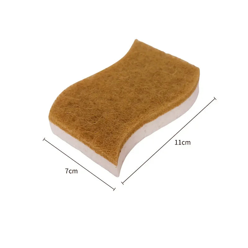 1/6/12Pcs Natural Kitchen Sponge Cellulose and Coconut Scrubber for Dishes Pack of Household Cleaning Sponges White