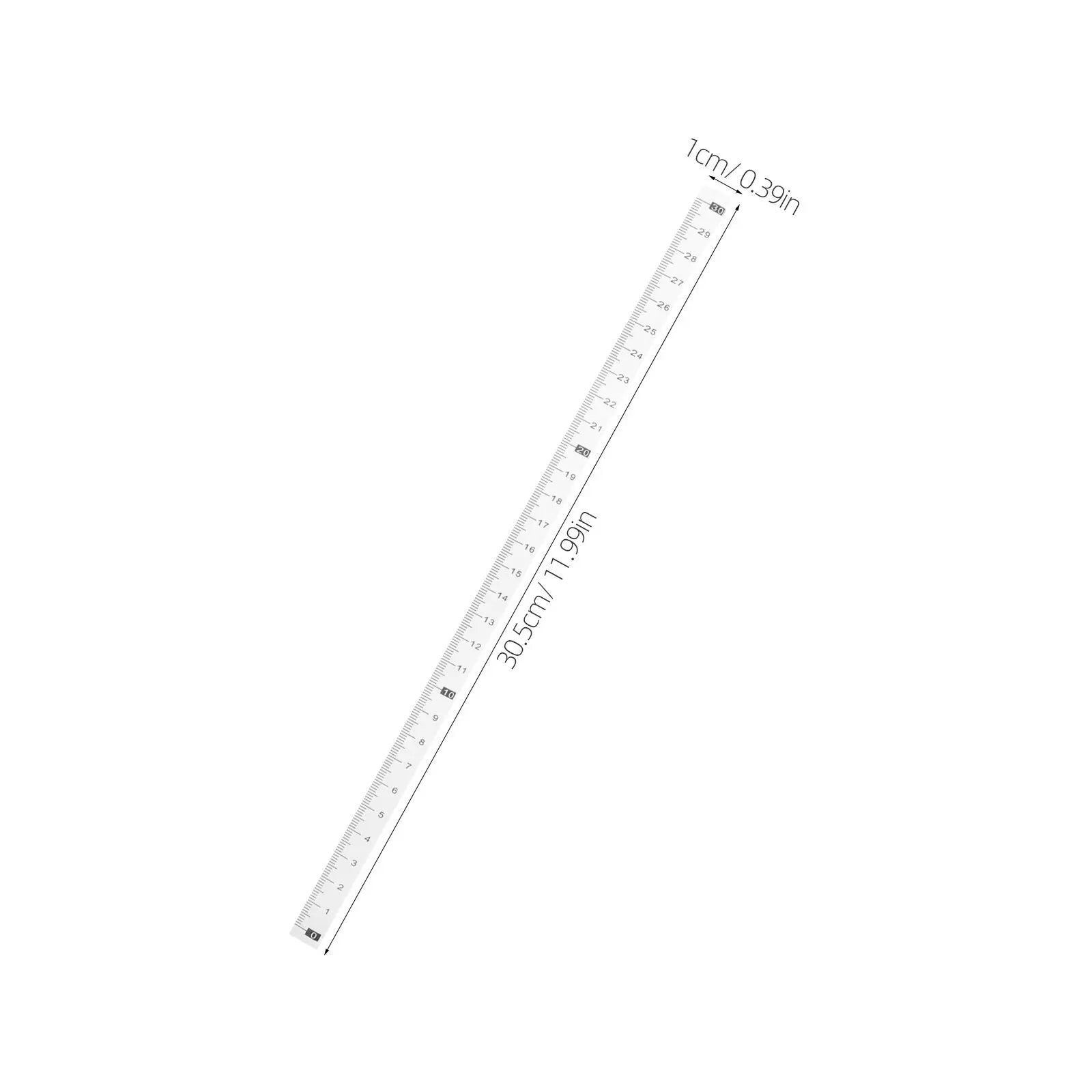20Pcs Adhesive Measuring Tape Waterproof Self Adhesive Ruler Sticker Flexible PVC Peel Stick Tape Measure for Workbench DIY