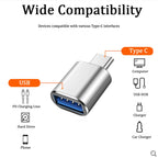 Type C To USB 3.0 Adapter Metal Charging Stable Data Transmission File Reading Light for Iphone Macbook Xiaomi Samsung Connector