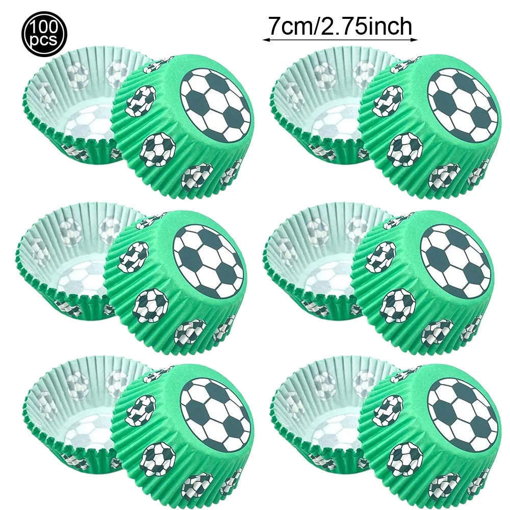 Soccer Party Disposable Tableware Paper Plates Cups Napkins Tablecloth Soccer Birthday Party Decoration