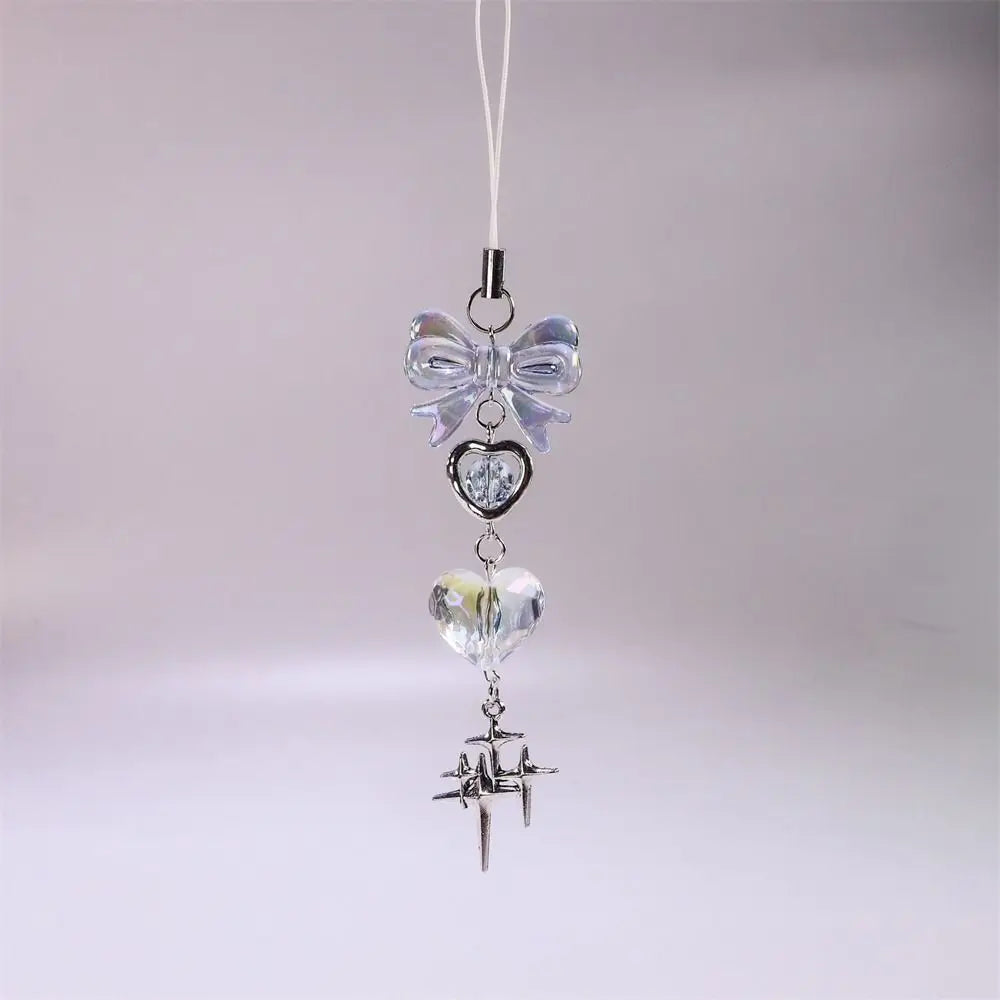 Y2K Charms Phone Pendant Butterfly Sweet Girl Phone Lanyard Phonestraps Backpack Ornament Phone Chain Camera