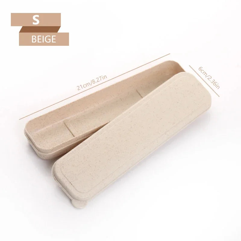Portable Travel Tableware Eco-friendly Storage Box Case Food Grade Dinnerware Kitchen Fork Spoon Box Kid Cutlery Set Organizer