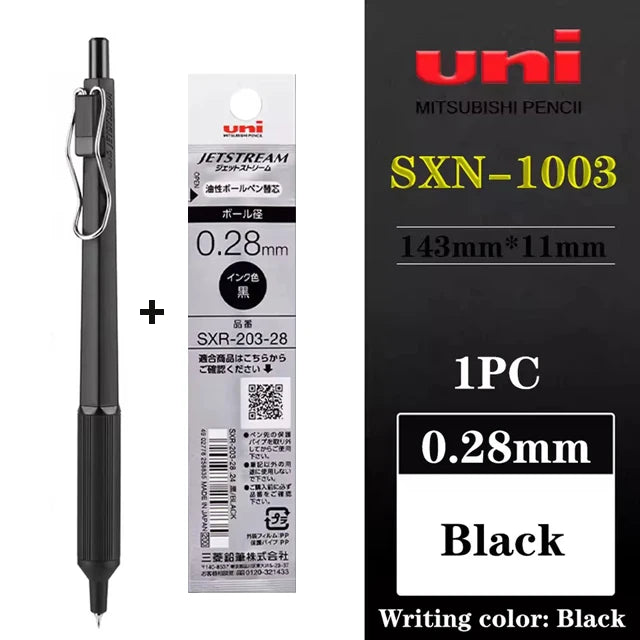 Uni SXN-1003 JETSTREAM EDGE Ballpoint Pens Ultra-fine Luxury Men's Pen, Small-word Annotations Fine Writing Japanese Stationery