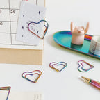 30/50pcs Heart Metal Paper Clips Binder Clip Mini Bookmark Book Binding Note Decor Stationery School Office Binding Supplies