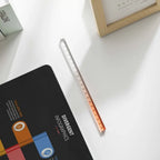 Transparent Straight Ruler High Quality 20CM Acrylic Scale Ruler Gradient Color Quadrangular Ruler Creative Stationery