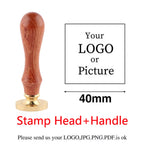 Custom Brass Wax Seal Stamp Personalized LOGO 25/30/40/50mm Round/Square Wax Sealing Head For Wedding Invitation Card Decor Seal