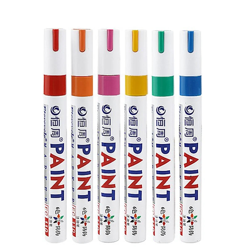 1/3/6/12 Colors Permanent Paint Marker White/Gold/silver Markers for Car Tire Tread Rubber Fabric Paint Metal Paint Marker Pens