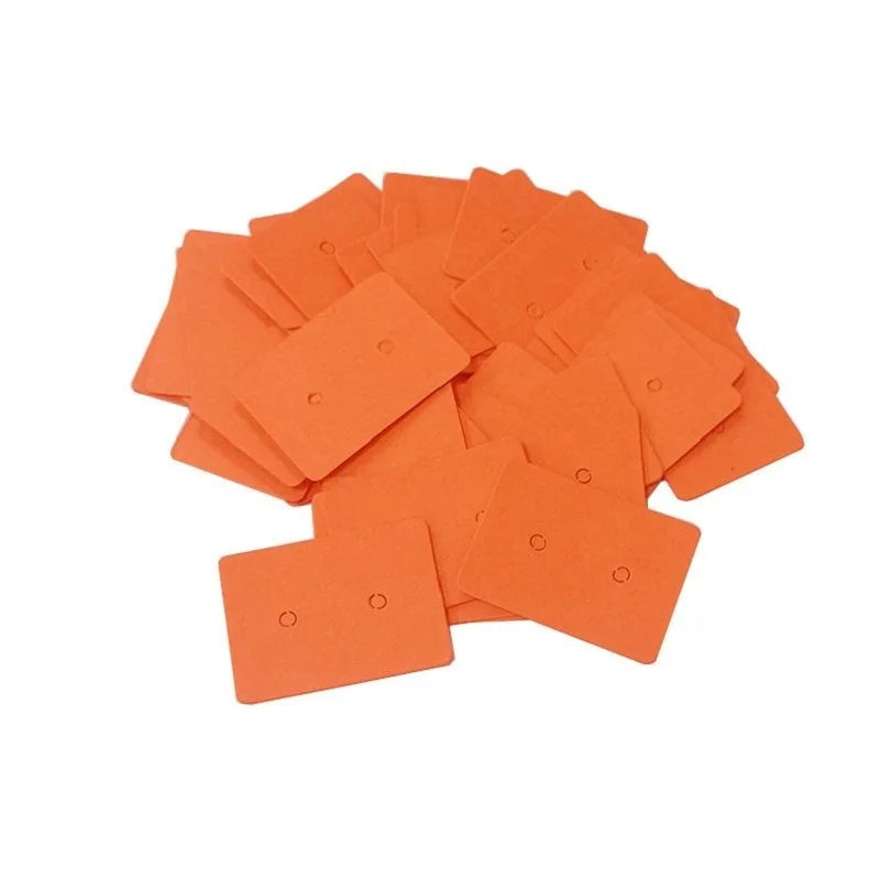 3.5*2.5cm 100Pcs/lot Kraft Paper Ear Studs Hang Tag Jewelry Display Card Earring Kraft Paper Tag Ear Ring Paper Hang Price Tags