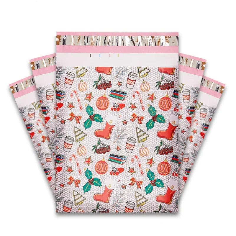 Poly Mailer Adhesive Envelope Courier Print Bag DIY Lady Panties Dress T-shirt Wedding Xmas Gift Box Packaging Pouches
