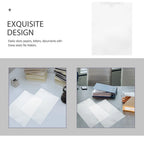 24Pcs Clear PP File Folder Sleeve Hanging Document Organizer for Office Study Paper Storage Portable Transparent File Container