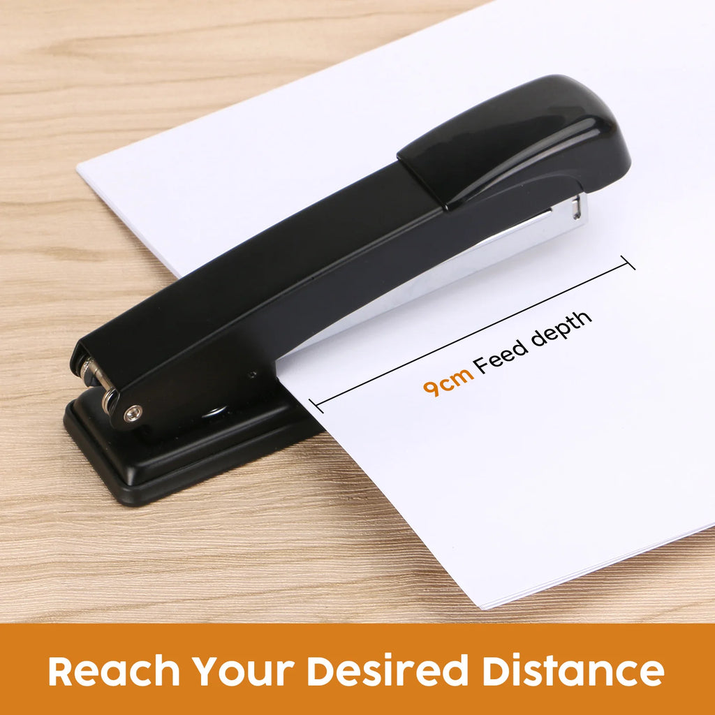 EAGLE Metal Stapler With 1000 Staple,Max 25 Sheets for Permanent/Temporary Stapling,9cm Deep Throat,Office Desk Stapler