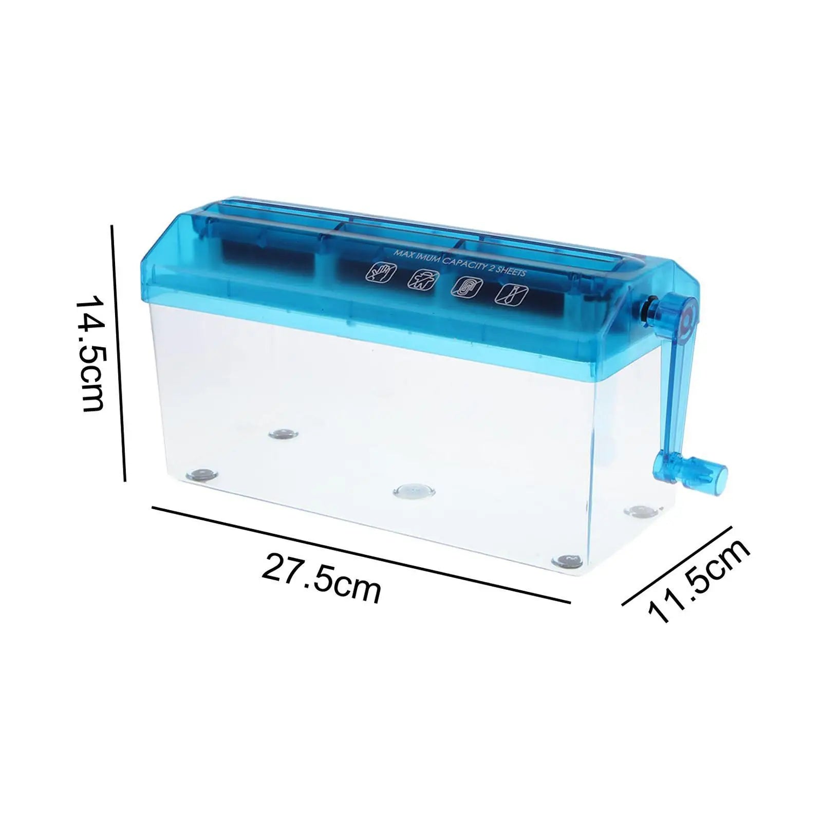 Hand Shredder A4 Size Practical Desktop Stationery Mini Hand Crank Shredder