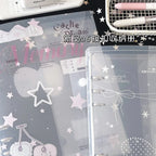 Ins A5 Loose-Leaf Binder Organization Cherry/Angel Wing Transparent Clear Album Organizer Cover for Kpop Photo Cards Collection