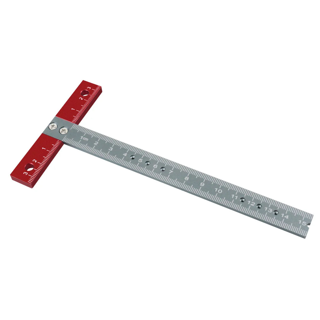 Metric T square positioning ruler, aluminum alloy square ruler measuring and scribing tool