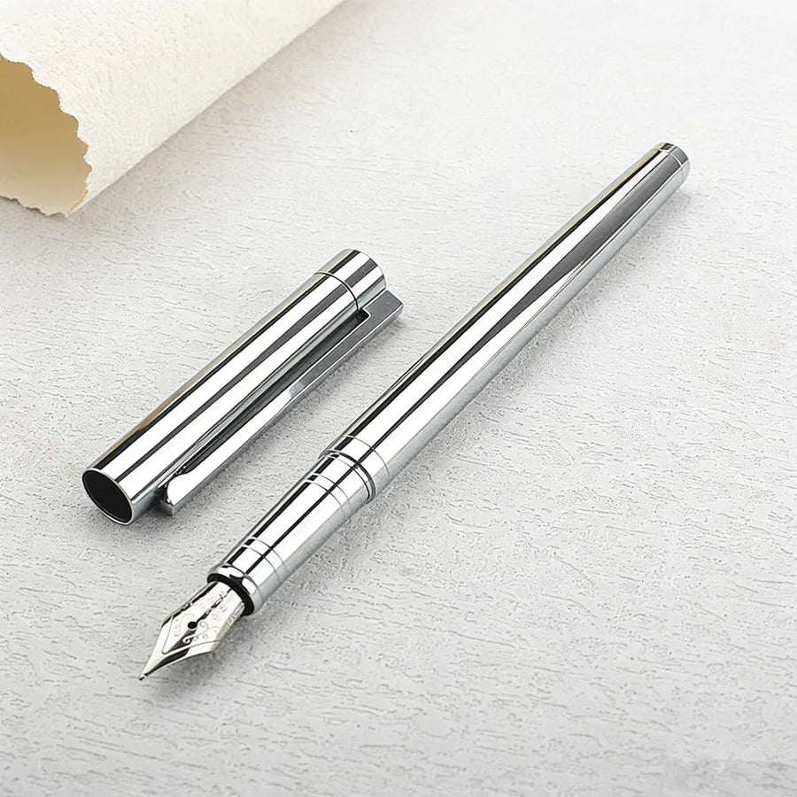Jinhao X750 Classic Style Silver Clip Metal Fountain Pen 0.5 mm Nib Steel Ink Pens for Gift Office Supplies School Supplies