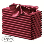 12pcs Silky Satin Dinner Napkins 30x30cm Polyester Square Table Napkins for Wedding Banquet Restaurant Birthday Party Decor