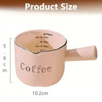 Espresso Coffee Ceramic Small Milk Cup Wth Scale Coffee Measuring Cup Extraction Cup With V-Shaped Mouth Pitcher