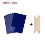 50 Sheets A4 Carbon Copy Transfer Paper, Reusable Graphite Tracing Paper for Painting Sewing Wood Fabric DIY Craft & Office Draw